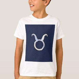 Camiseta Impresión cromada del carbono azul del Rótulo zodi