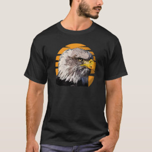 Camiseta Impresión de águila calva Ave Patriótico Norteamer