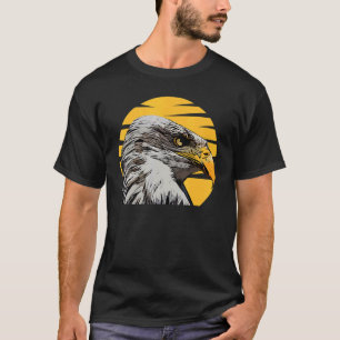 Camiseta Impresión de águila calva Ave Patriótico Norteamer