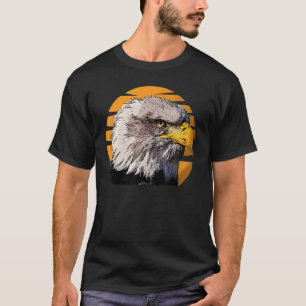 Camiseta Impresión de águila calva Ave Patriótico Norteamer