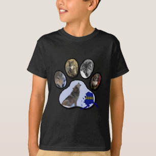 Camiseta Impresión de Alaska de la pata del lobo