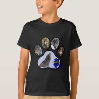 Camiseta Impresión de Alaska de la pata del lobo