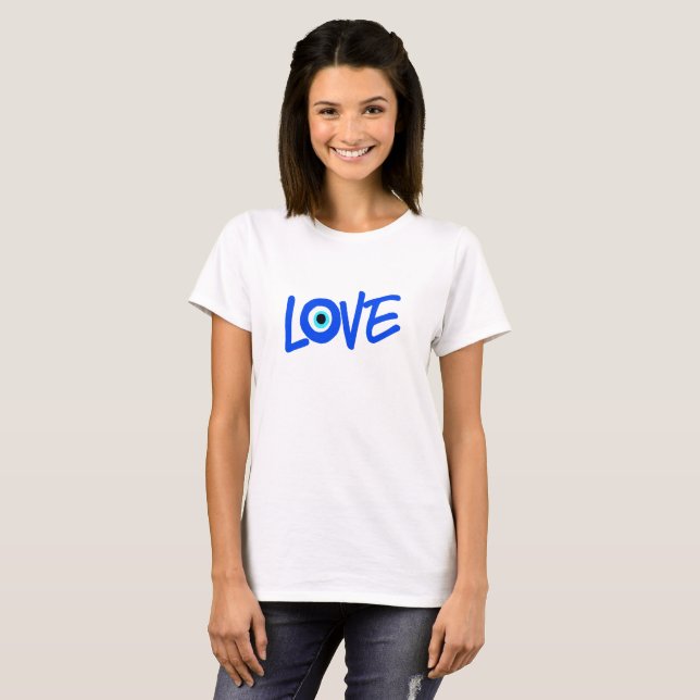 Camiseta Impresión de amor a los ojos griegos (Anverso completo)