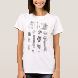 Camiseta Impresión de anatomía vintage