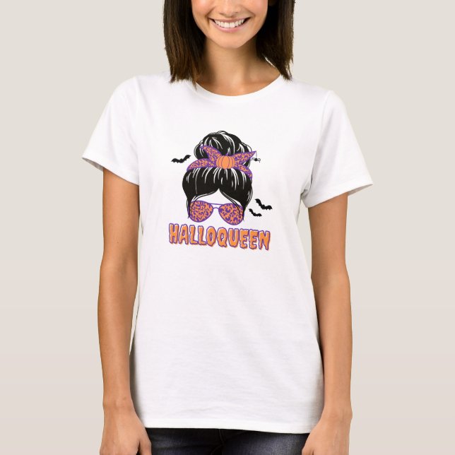 Camiseta Impresión de animales de juego Halloqueen Messy Bu (Anverso)