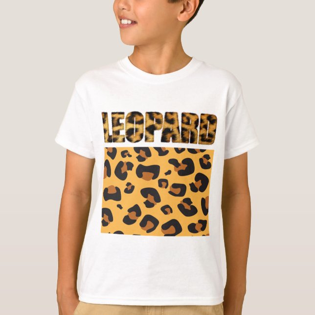 Camiseta Impresión de animales de leopardo Fuzzy Express® (Anverso)