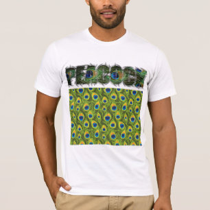 Camiseta Impresión de animales de pavo real Fuzzy Express®
