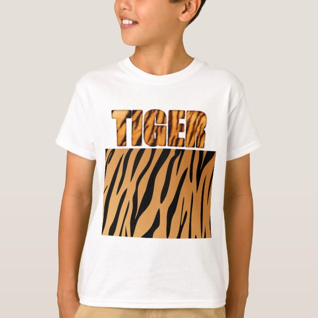 Camiseta Impresión de animales de tigre Fuzzy Express® (Anverso)