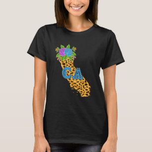 Camiseta Impresión de animales en el mapa de California