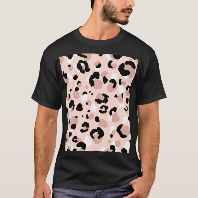 Camiseta Impresión de animales leopardos abstractos moderno (Anverso)