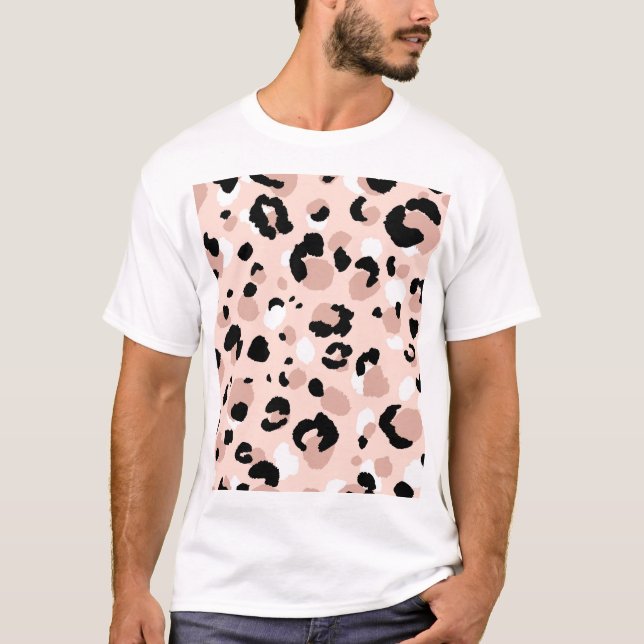 Camiseta Impresión de animales leopardos abstractos moderno (Anverso)