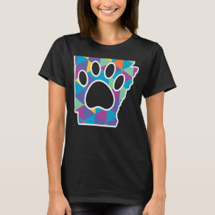 Camiseta Impresión de arkansas con vidrio manchado