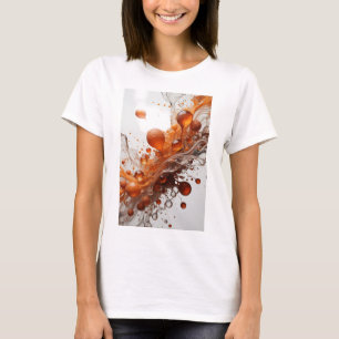 Camiseta Impresión de arte abstracto de naranja clásico