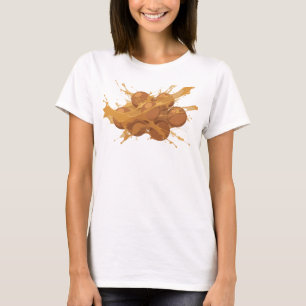 Camiseta Impresión de arte abstracto de naranjas naranja re
