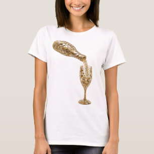 Camiseta Impresión de arte abstracto de plata fresca