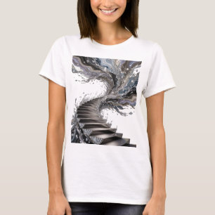 Camiseta Impresión de arte ABSTRACTO plateado ingenioso
