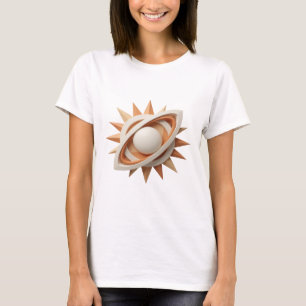 Camiseta Impresión de arte abstracto plateado juguetón
