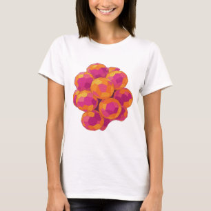Camiseta Impresión de arte abstracto plateado llamativo