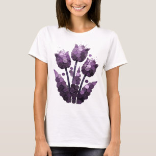 Camiseta Impresión de arte ABSTRACTO Púrpura Dinámico