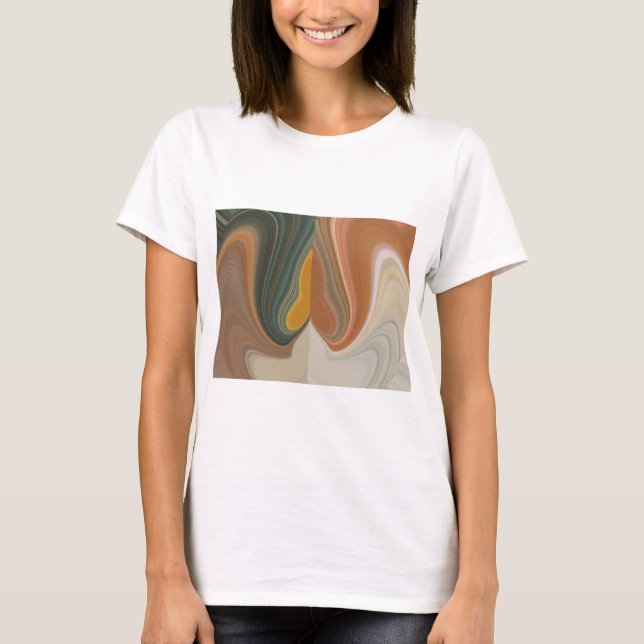 Camiseta Impresión de arte abstracto retro (Anverso)
