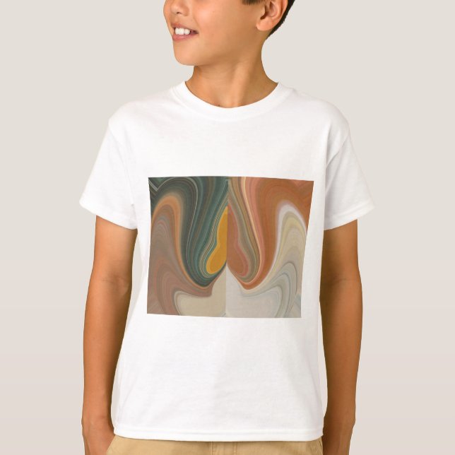 Camiseta Impresión de arte abstracto retro (Anverso)
