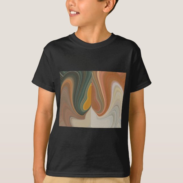 Camiseta Impresión de arte abstracto retro (Anverso)
