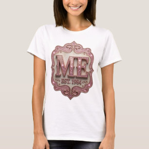 Camiseta Impresión de arte abstracto rosa atrevido
