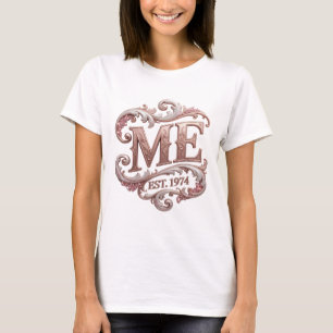 Camiseta Impresión de arte abstracto rosa limpio