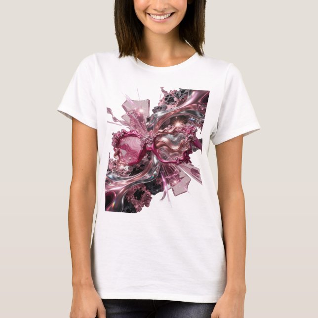 Camiseta Impresión de arte ABSTRACTO Statement Silver v2 (Anverso)