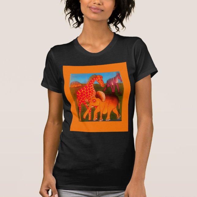 Camiseta Impresión de arte animal africano (Anverso)