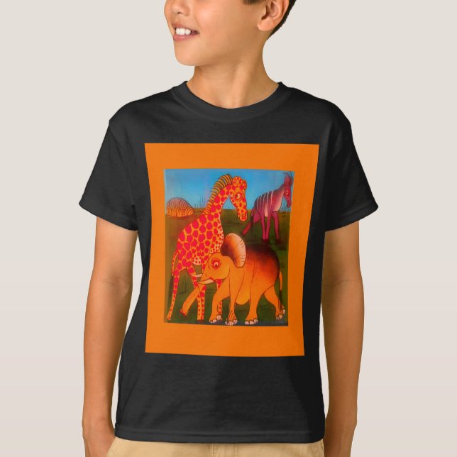 Camiseta Impresión de arte animal africano (Anverso)