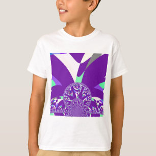 Camiseta Impresión de arte azul cian kaleidoscope