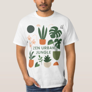 Camiseta Impresión de arte botánico moderno: Zen Urban Jung
