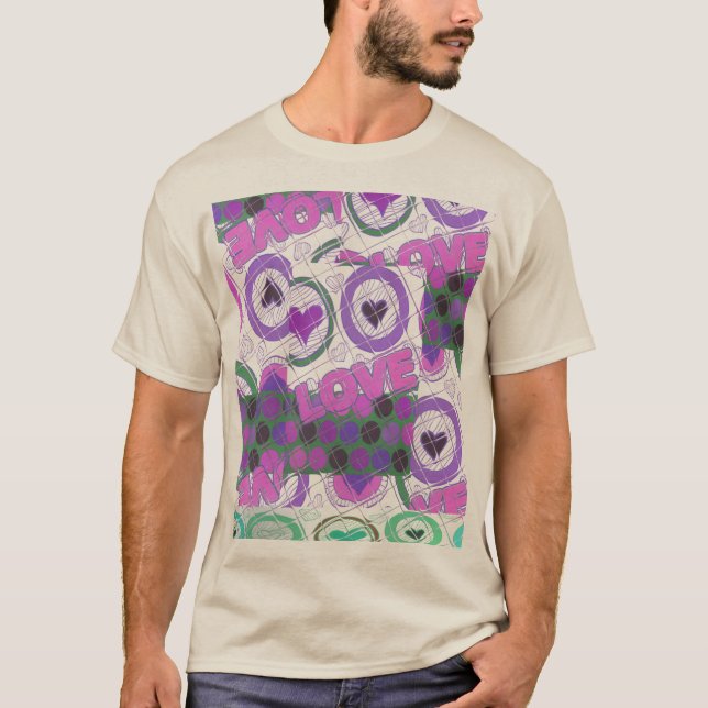 Camiseta Impresión de arte con motivo de amor (Anverso)