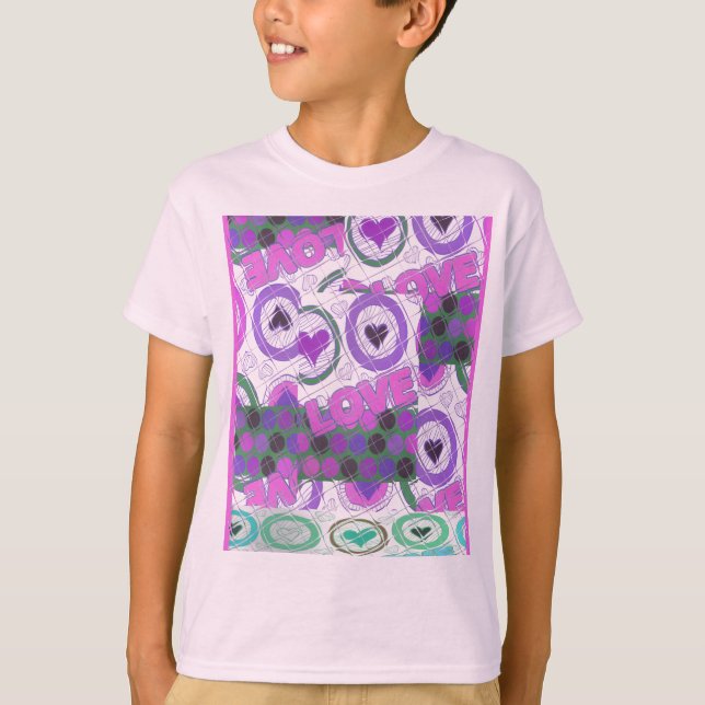 Camiseta Impresión de arte con motivo de amor (Anverso)