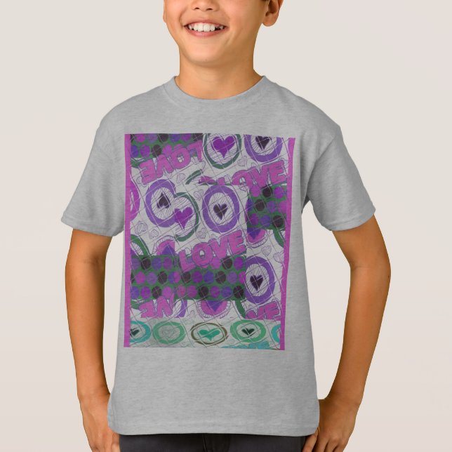 Camiseta Impresión de arte con motivo de amor (Anverso)