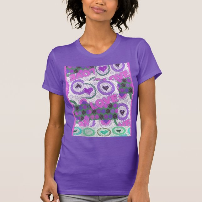 Camiseta Impresión de arte con motivo de amor (Anverso)