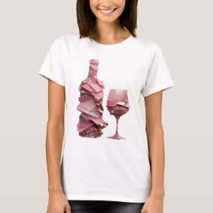 Camiseta Impresión de arte de ABSTRACT ART en oro con estil
