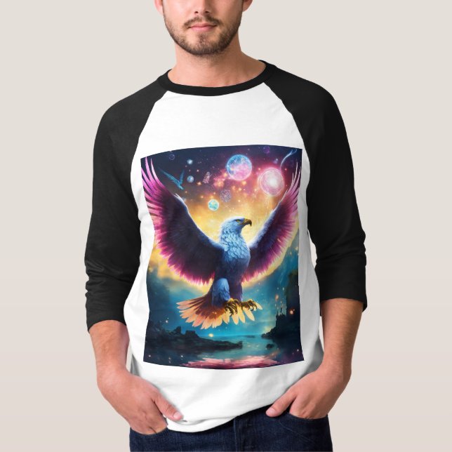 Camiseta "Impresión de arte de águila majestuosa - Vida sal (Anverso)