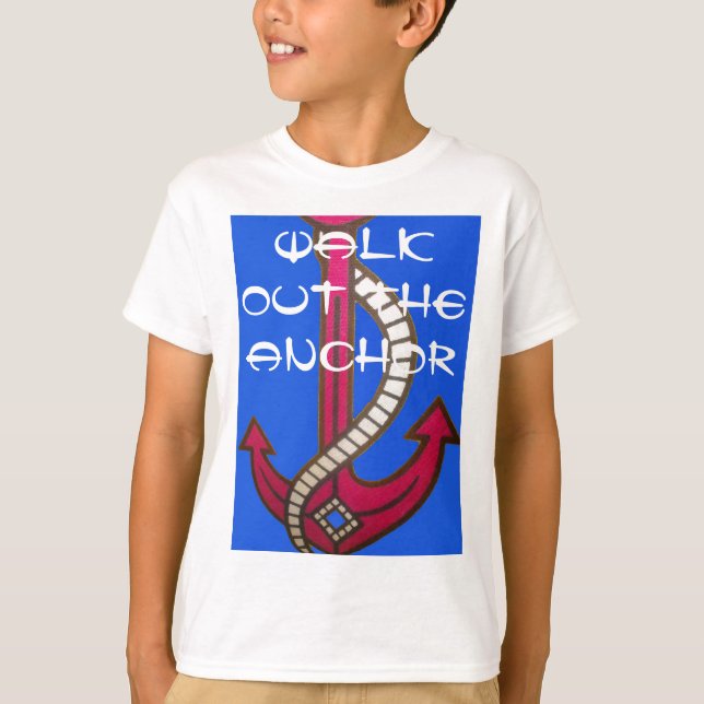 Camiseta Impresión de arte de ancla roja (Anverso)