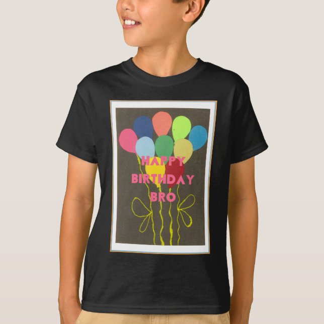 Camiseta Impresión de arte de cumpleaños feliz (Anverso)