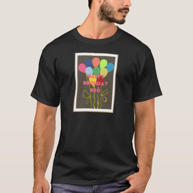 Camiseta Impresión de arte de cumpleaños feliz (Anverso)