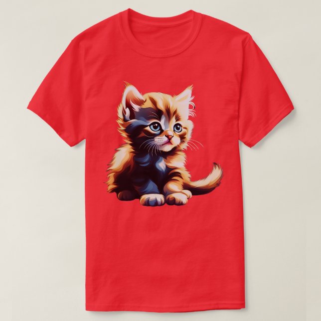 Camiseta impresión de arte de gatos graciosos (Diseño del anverso)