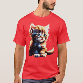Camiseta impresión de arte de gatos graciosos