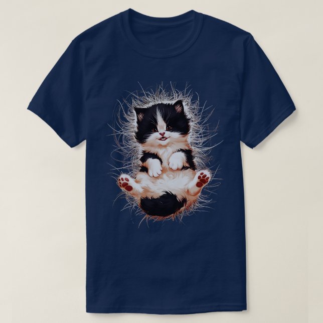 Camiseta impresión de arte de gatos graciosos (Diseño del anverso)