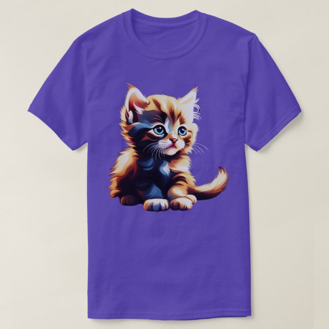 Camiseta impresión de arte de gatos graciosos (Diseño del anverso)