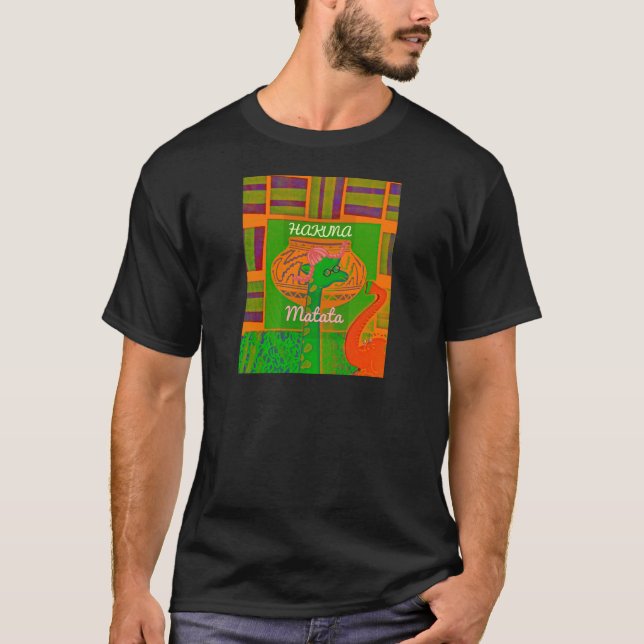 Camiseta Impresión de arte de Hakuna Giraffe (Anverso)