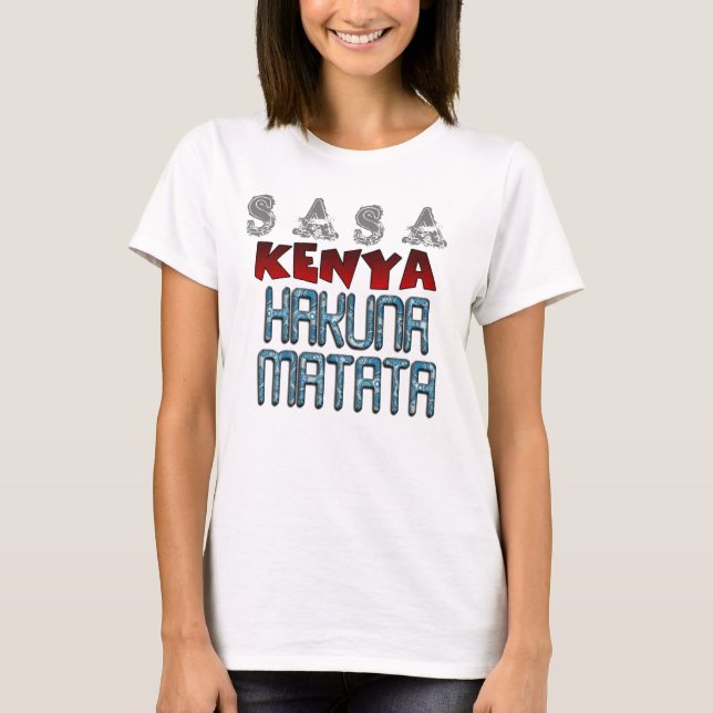 Camiseta Impresión de arte de Hakuna Matata 3D (Anverso)