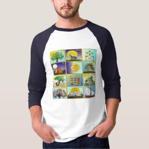 Camiseta Impresión de arte de Judaica 12 Tribus de Israel
