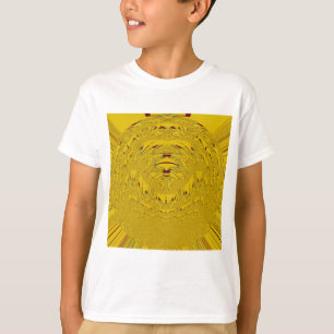 Camiseta Impresión de arte de la cabeza del león dorado